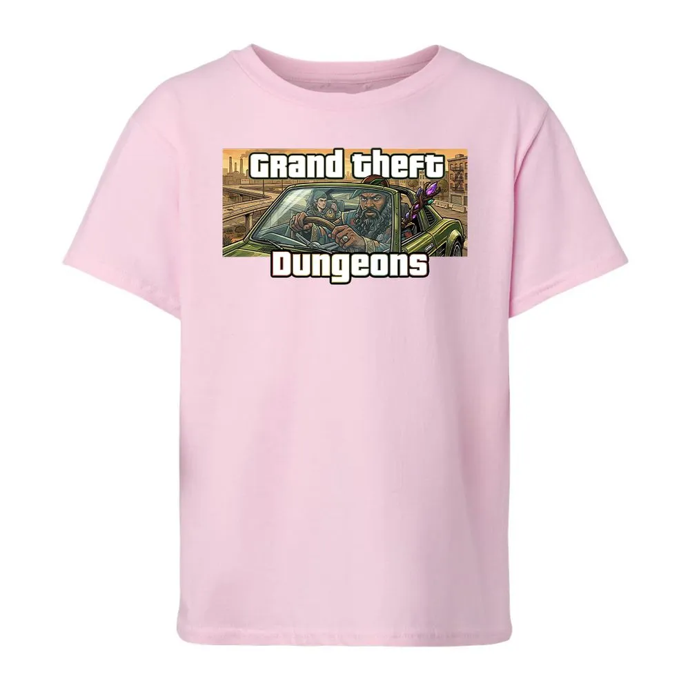 Grand Theft Dungeons Kids T-Shirt - Light Pink - 7