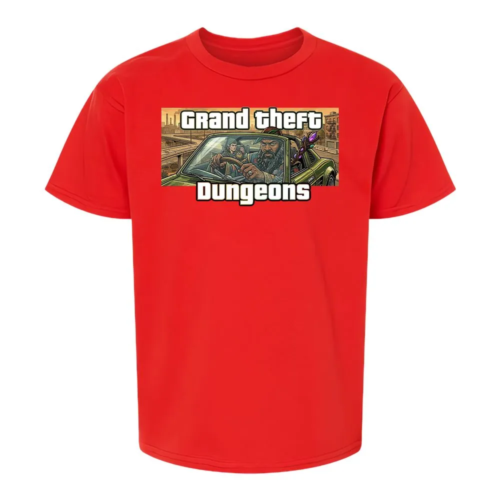 Grand Theft Dungeons Kids T-Shirt - Red - 8