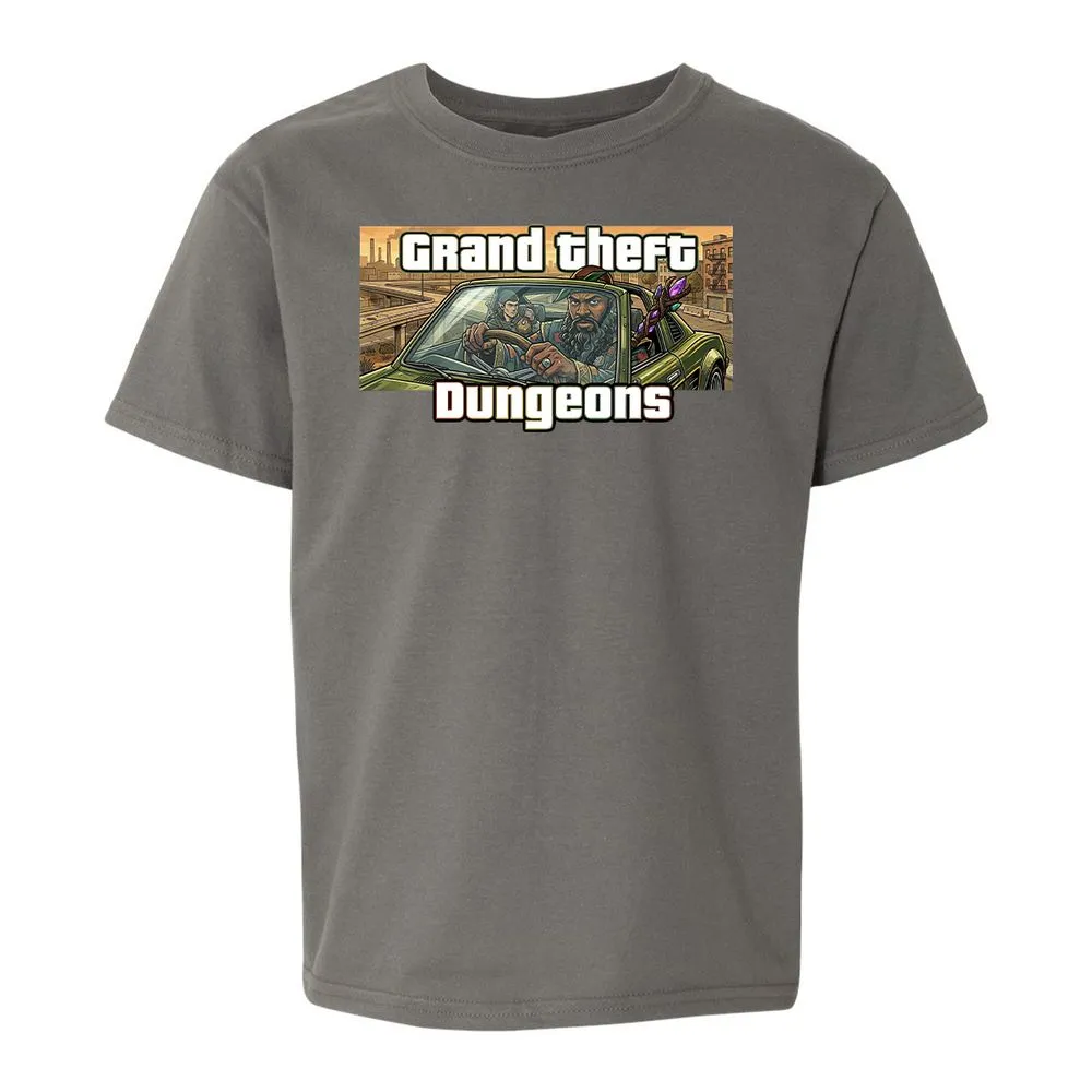 Grand Theft Dungeons Kids T-Shirt - Charcoal - 11