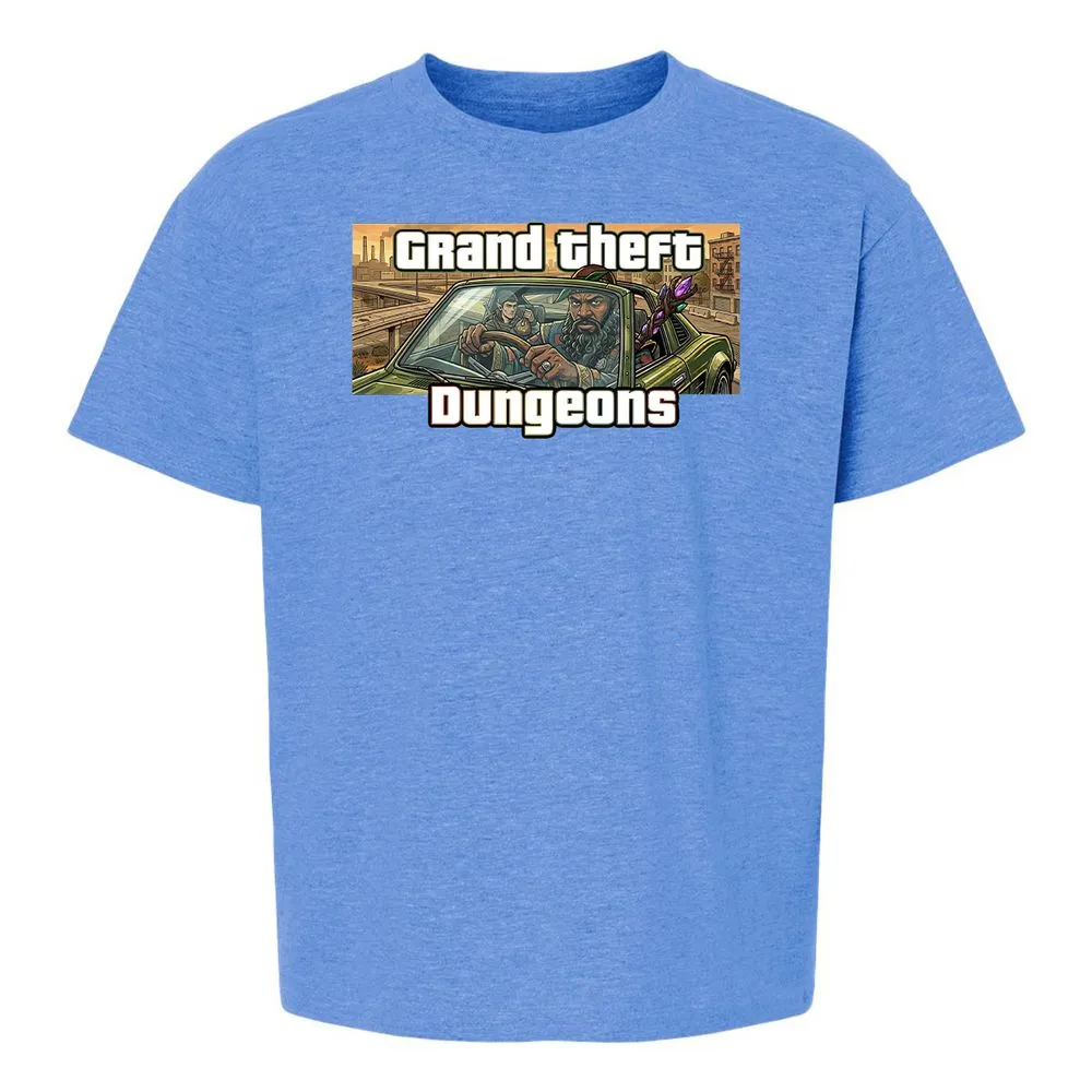 Grand Theft Dungeons Kids T-Shirt - Heather Royal - 13