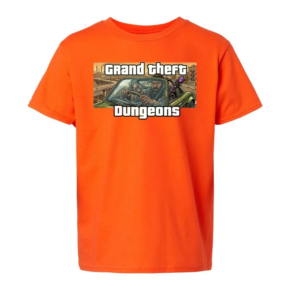 Grand Theft Dungeons Kids T-Shirt - Orange - 20