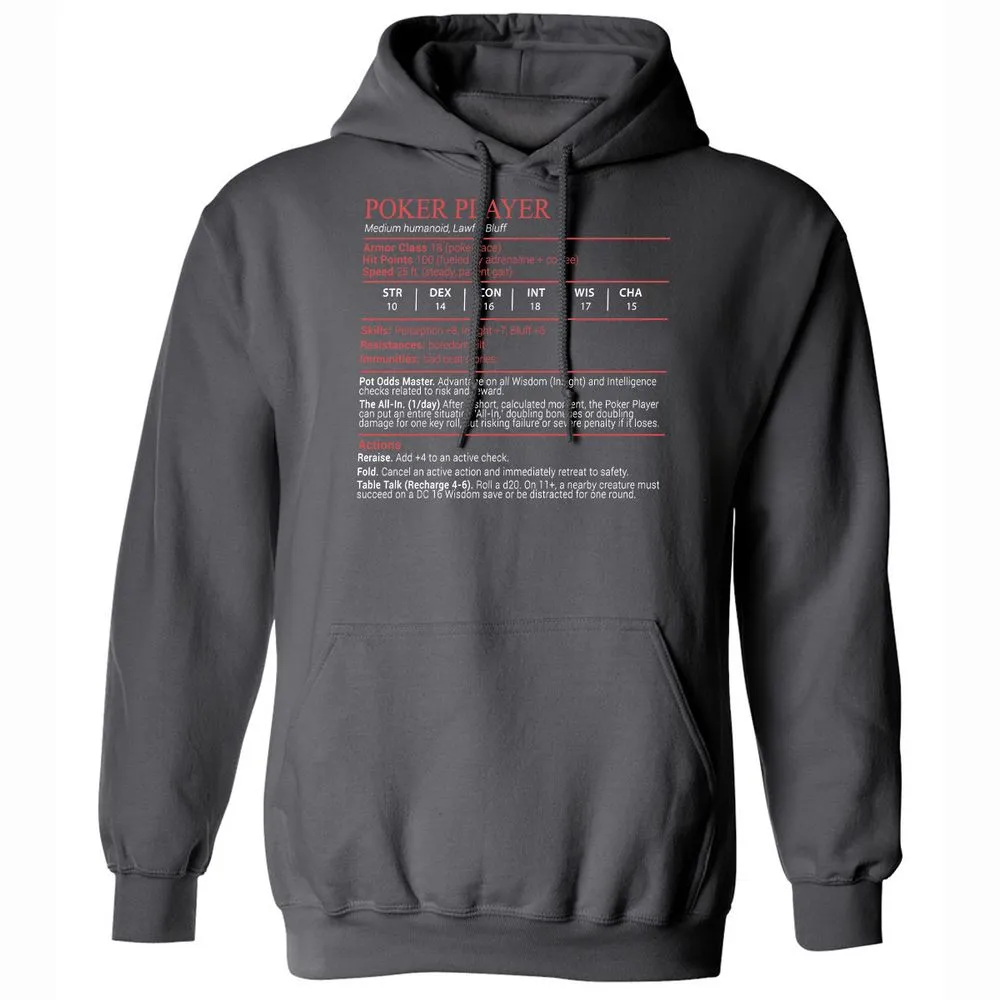 Poker Player Stats Block - Charcoal - 8