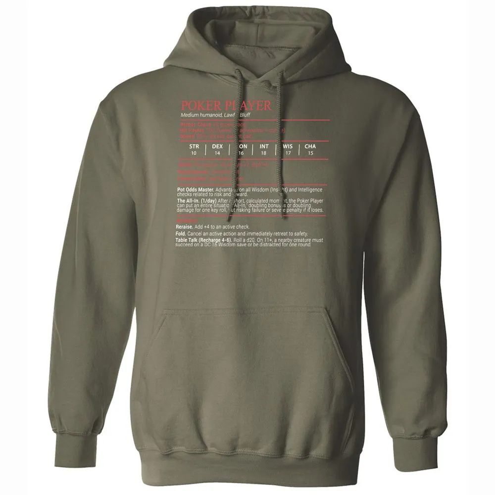Poker Player Stats Block - Military Green - 9