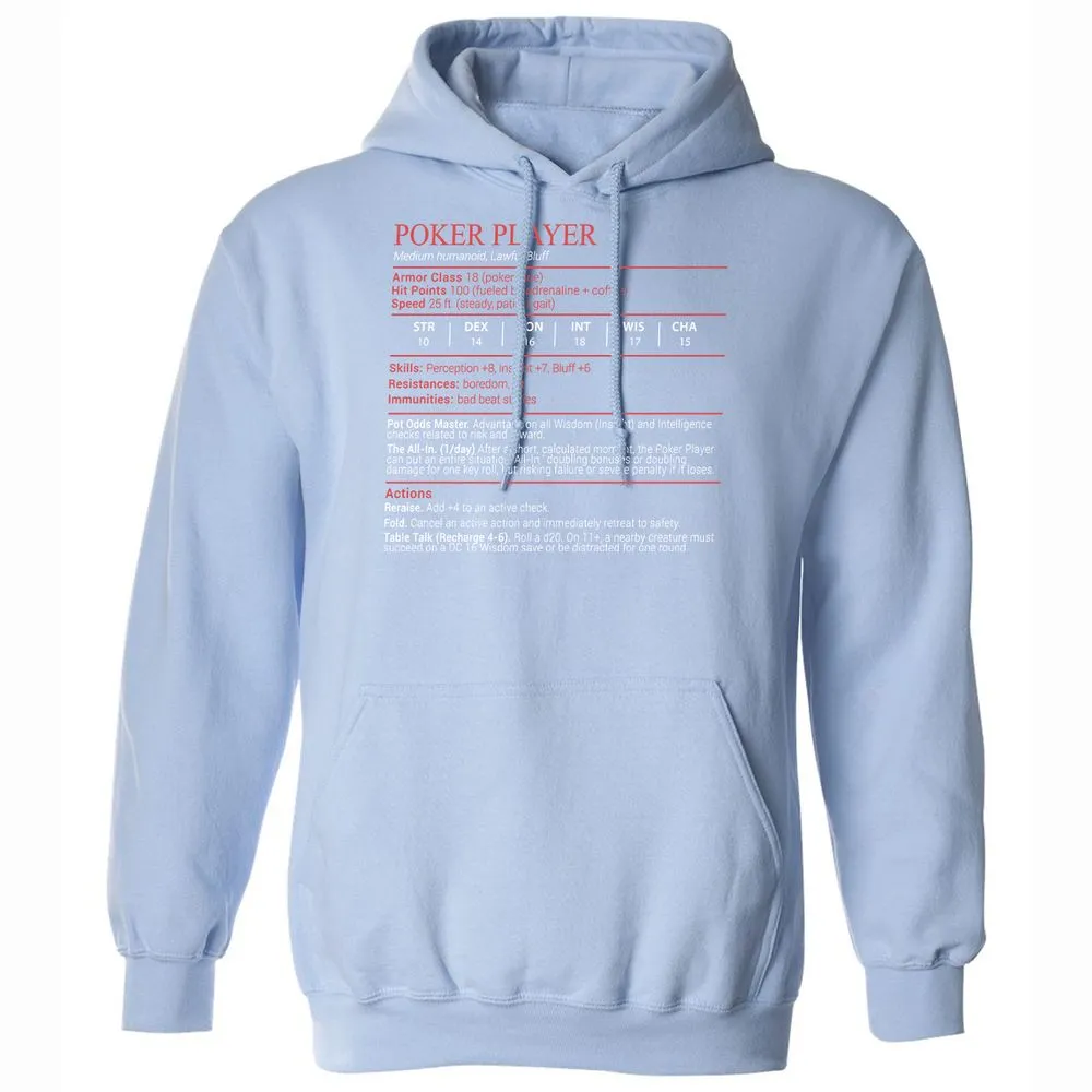 Poker Player Stats Block - Light Blue - 17