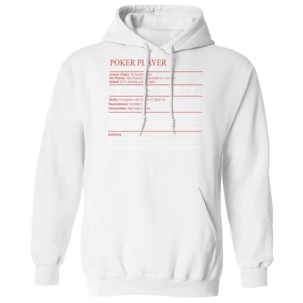 Poker Player Stats Block - White - 20