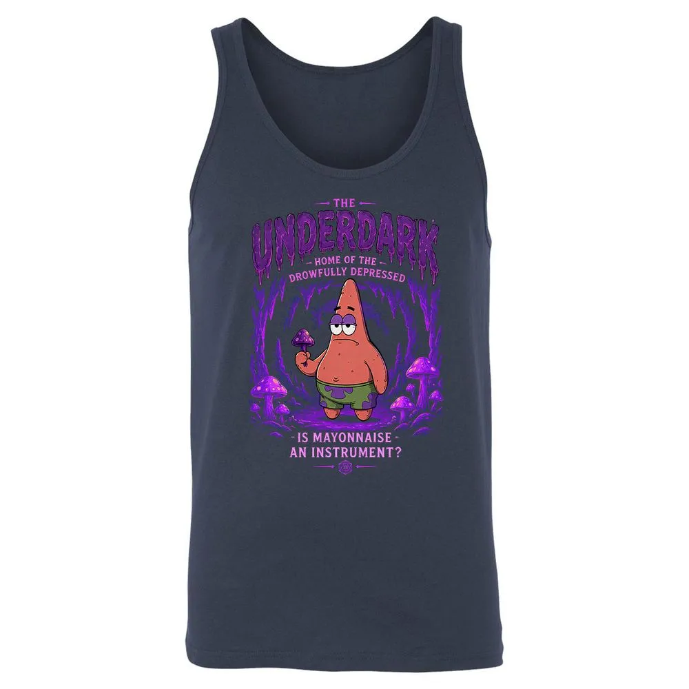The Underdark Unisex Jersey Tank - Navy - 2