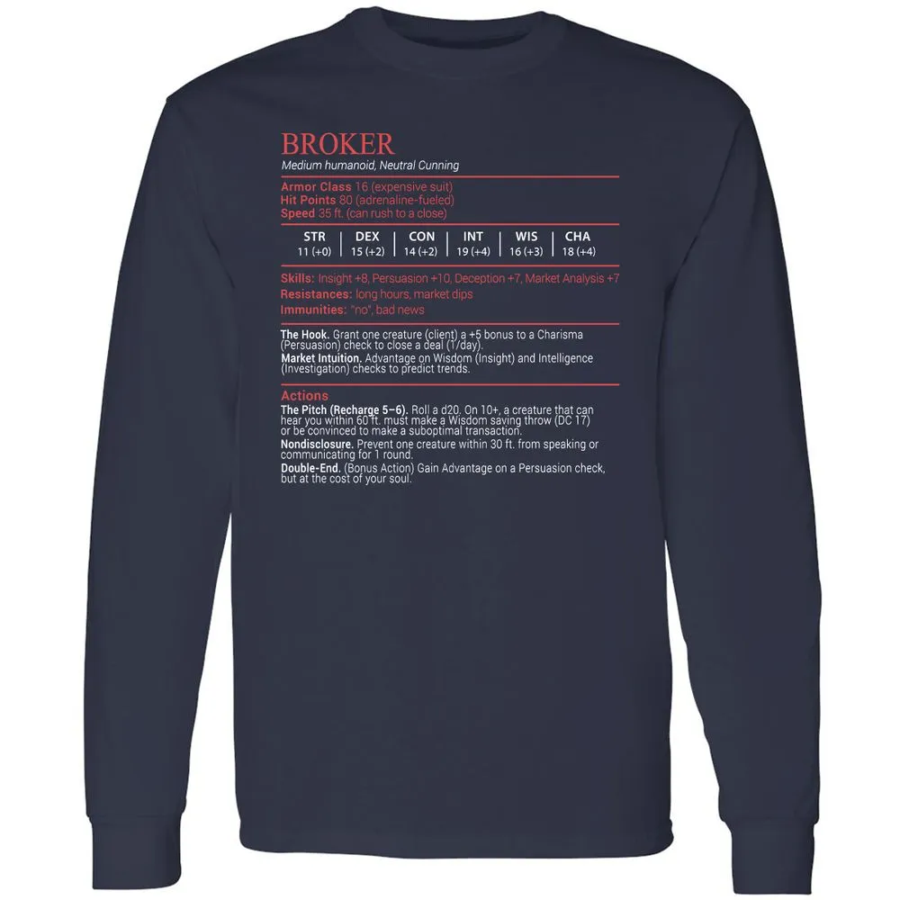 Broker Stats Block - Navy - 2