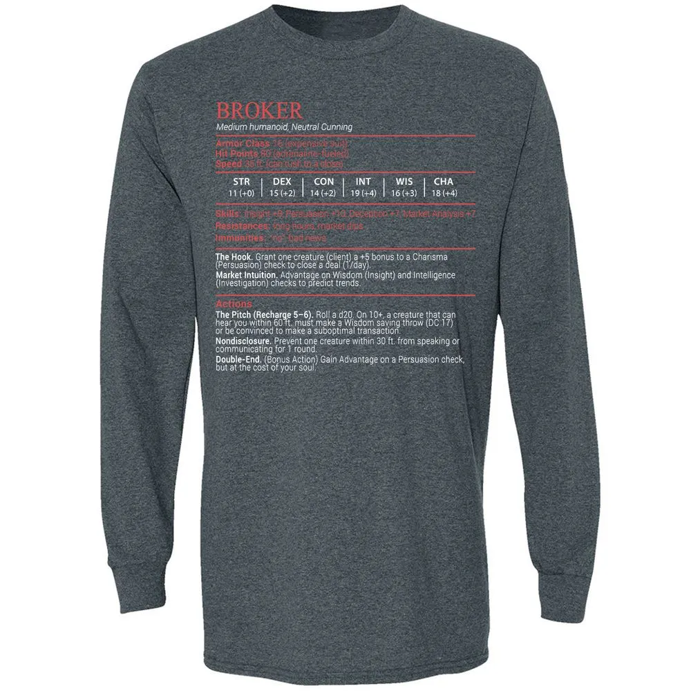Broker Stats Block - Dark Heather - 5