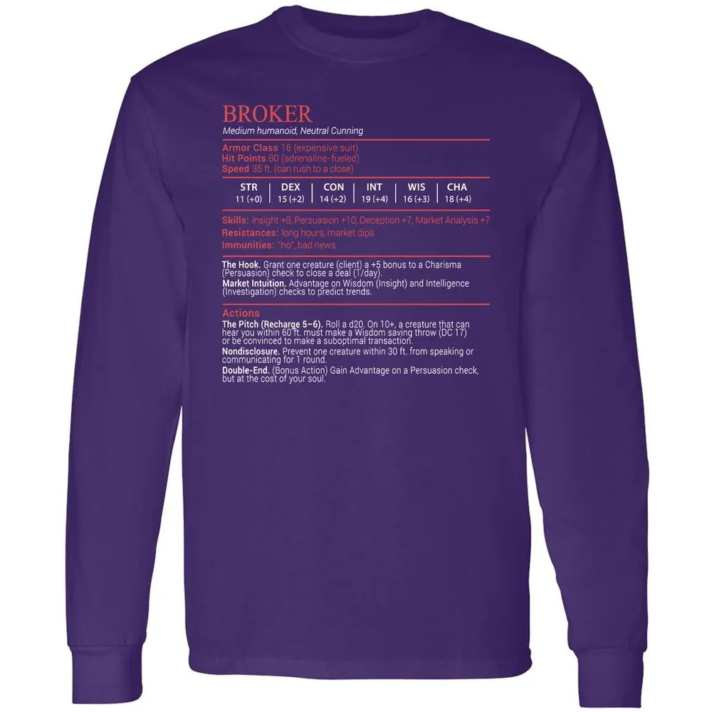 Broker Stats Block - Purple - 12