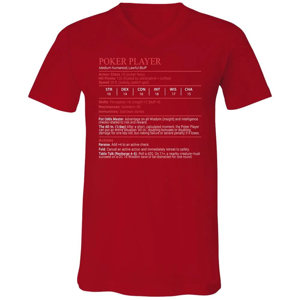 Poker Player Stats Block - Red - 6