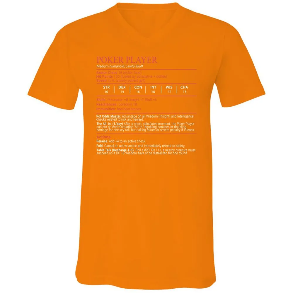 Poker Player Stats Block - Orange - 12