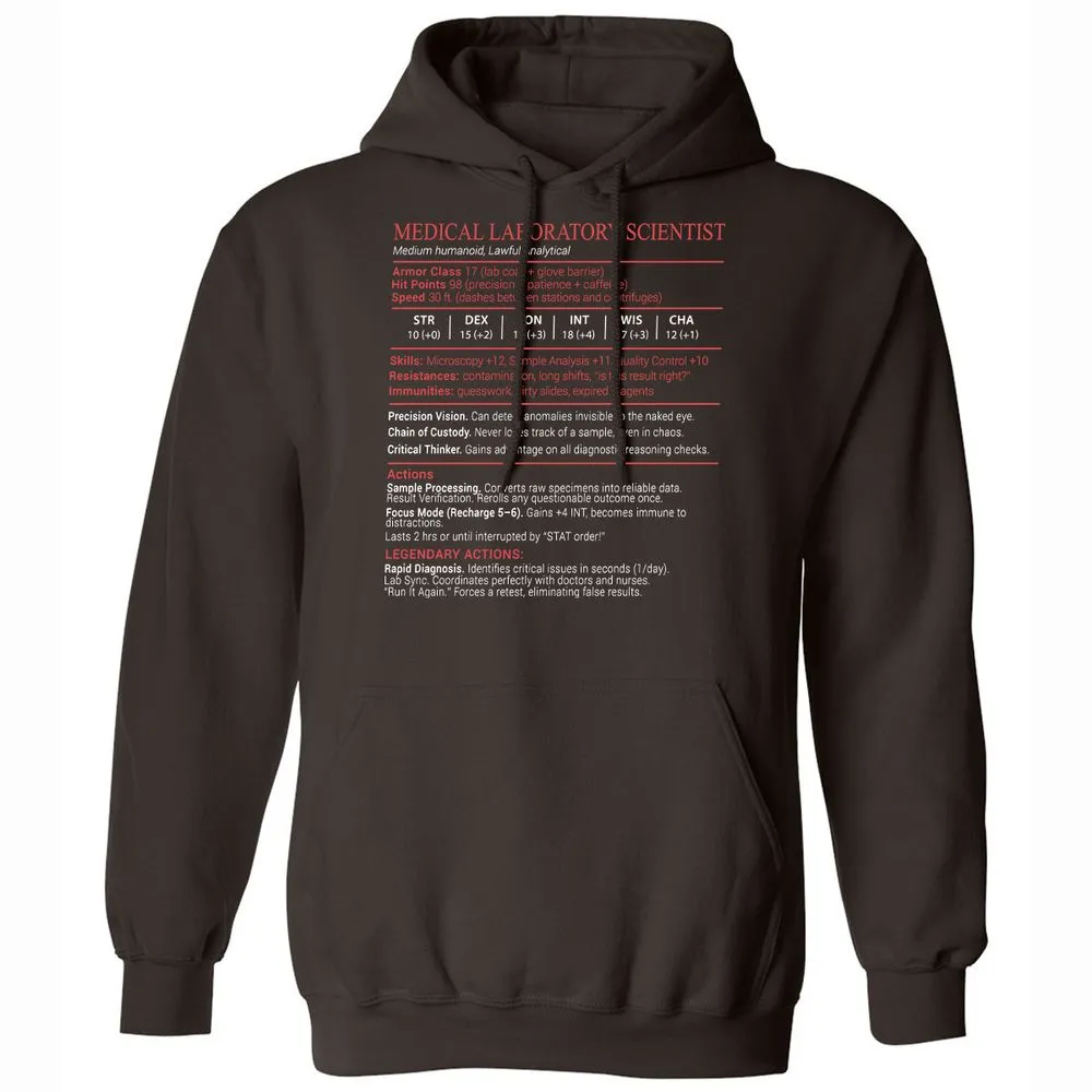 Medical Laboratory Scientist Stats Block - Dark Chocolate - 6