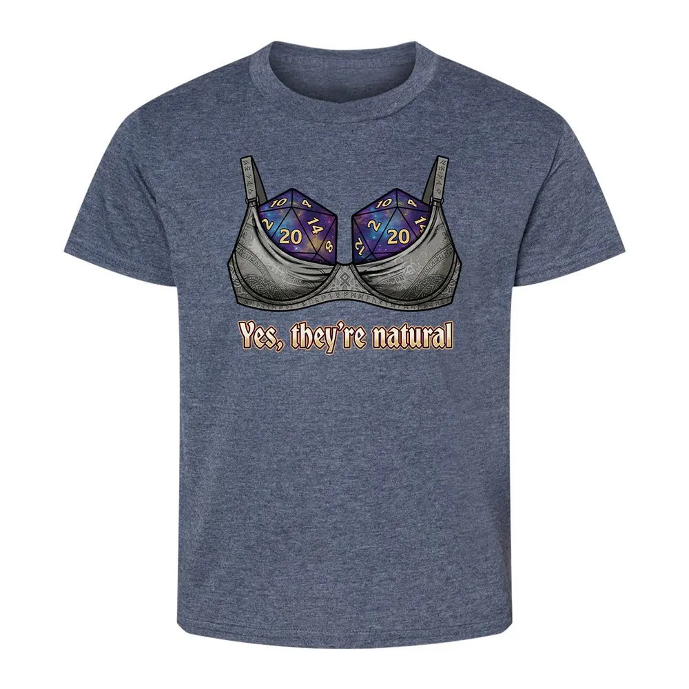 They Are Natural Nat20 Kids T-Shirt - Heather Navy - 9
