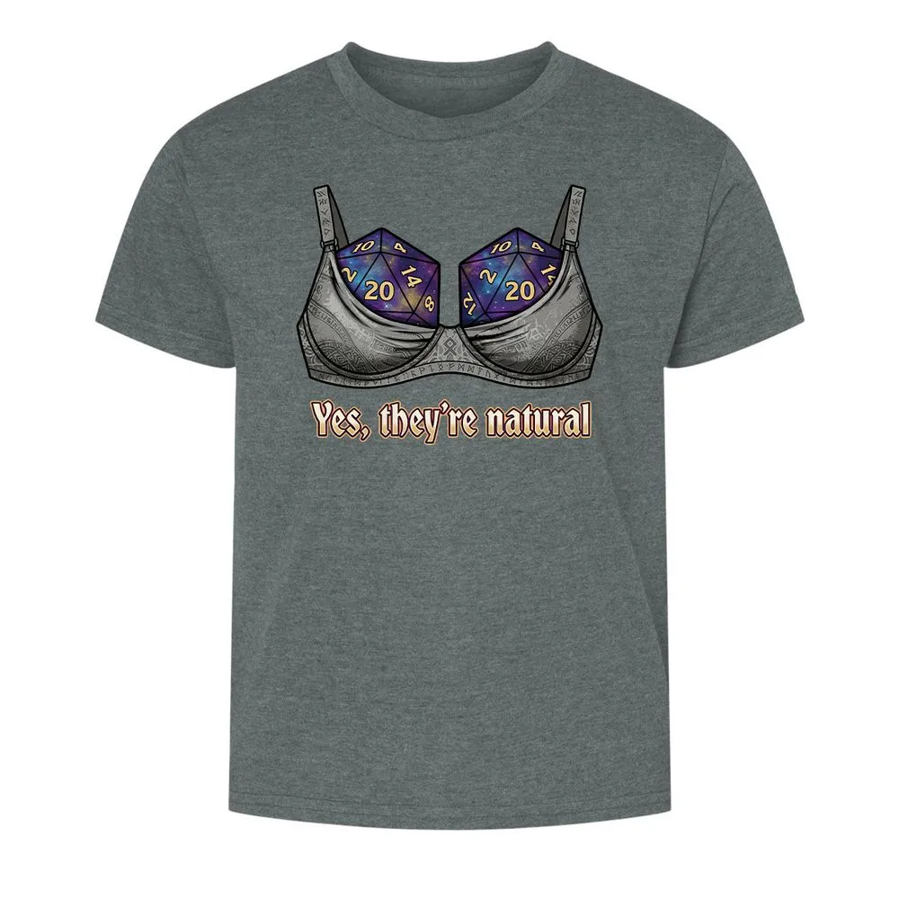 They Are Natural Nat20 Kids T-Shirt - Dark Heather - 10