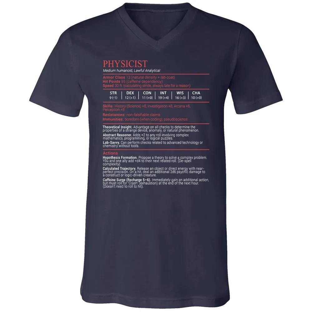 Physicist Stats Block - Navy - 2