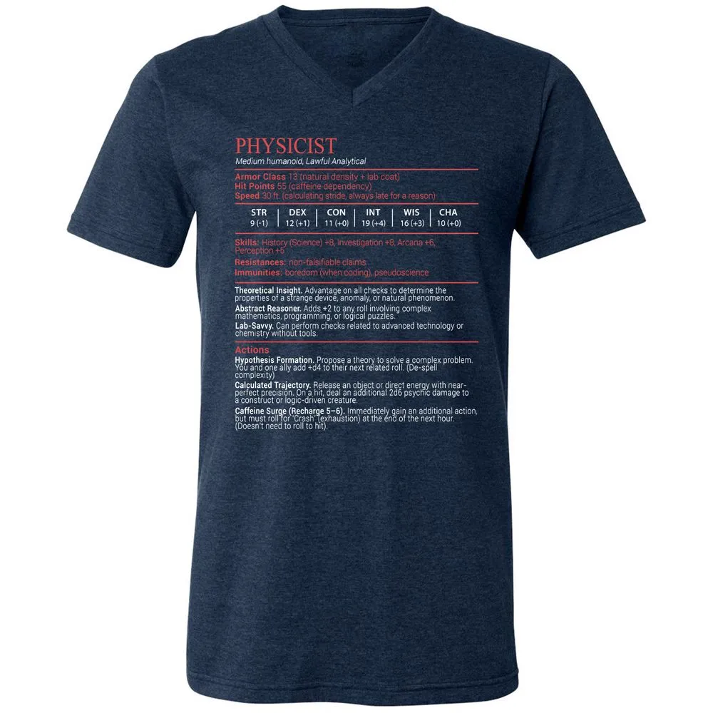 Physicist Stats Block - Heather Navy - 3