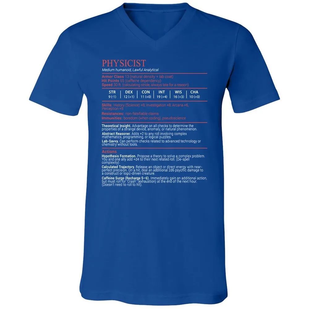 Physicist Stats Block - True Royal - 4