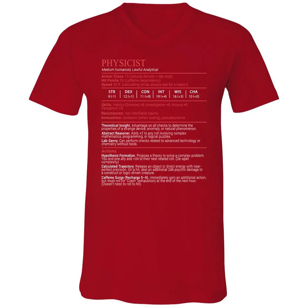 Physicist Stats Block - Red - 6