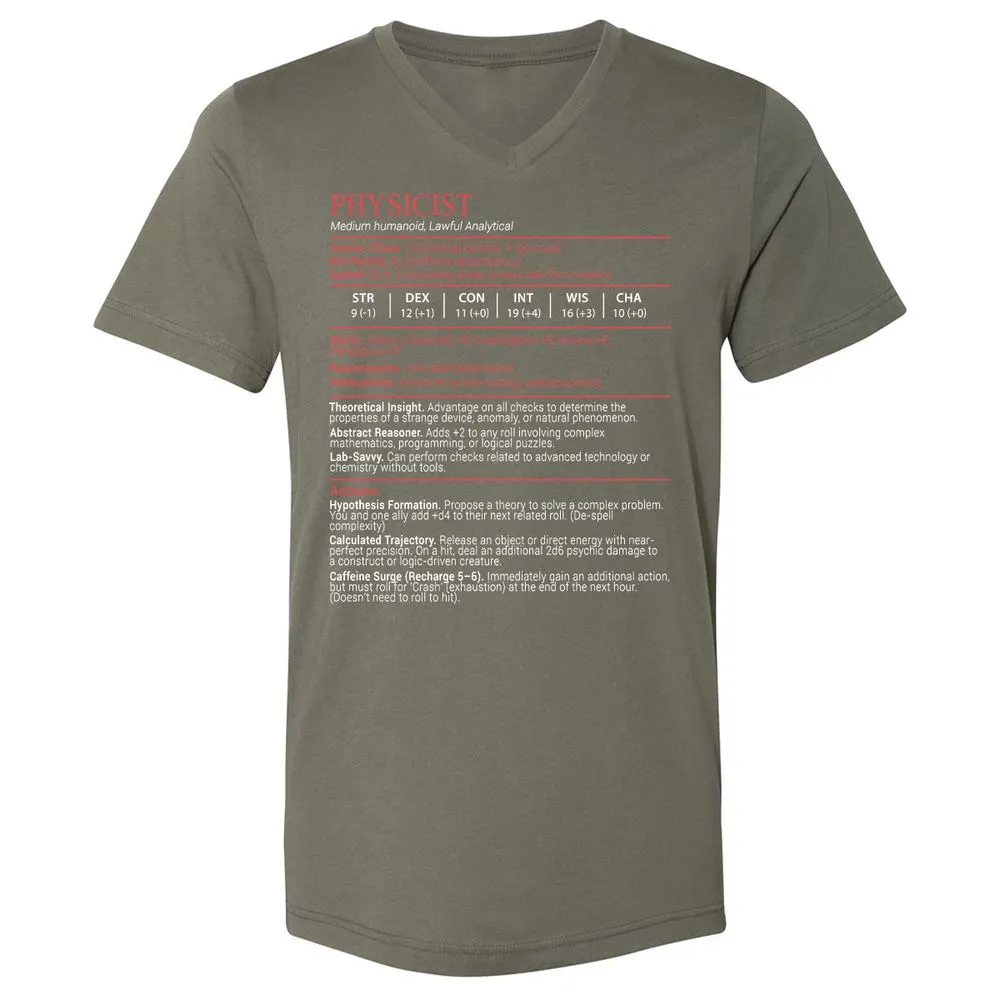Physicist Stats Block - Military Green - 11