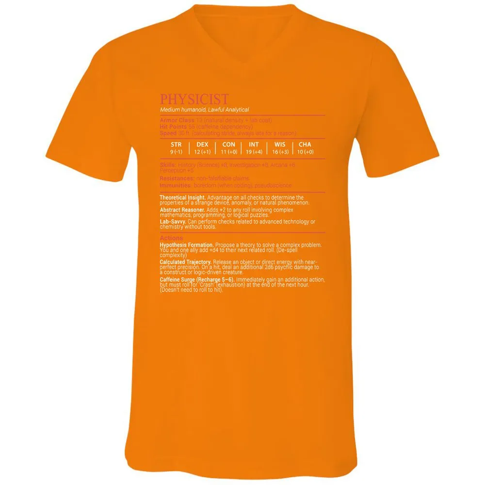 Physicist Stats Block - Orange - 12