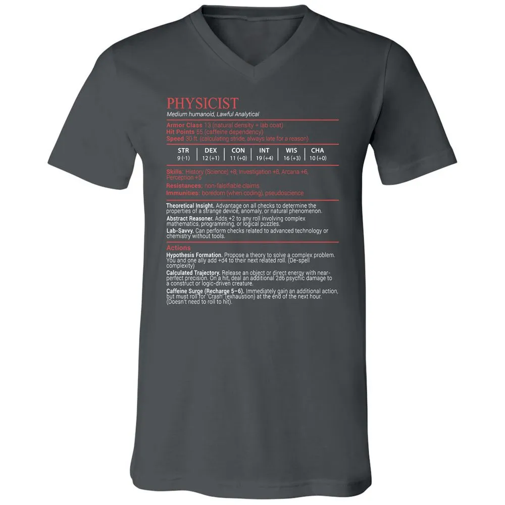 Physicist Stats Block - Asphalt - 13