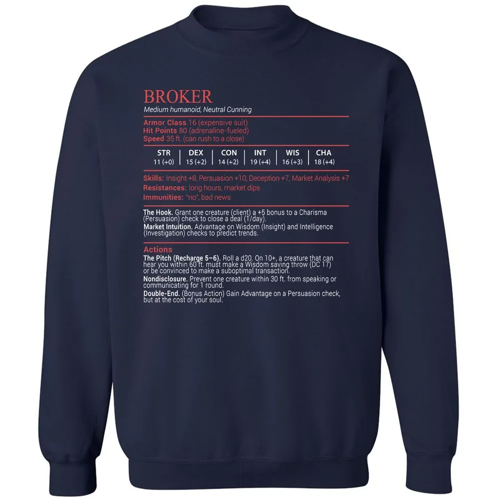 Broker Stats Block - Navy - 2