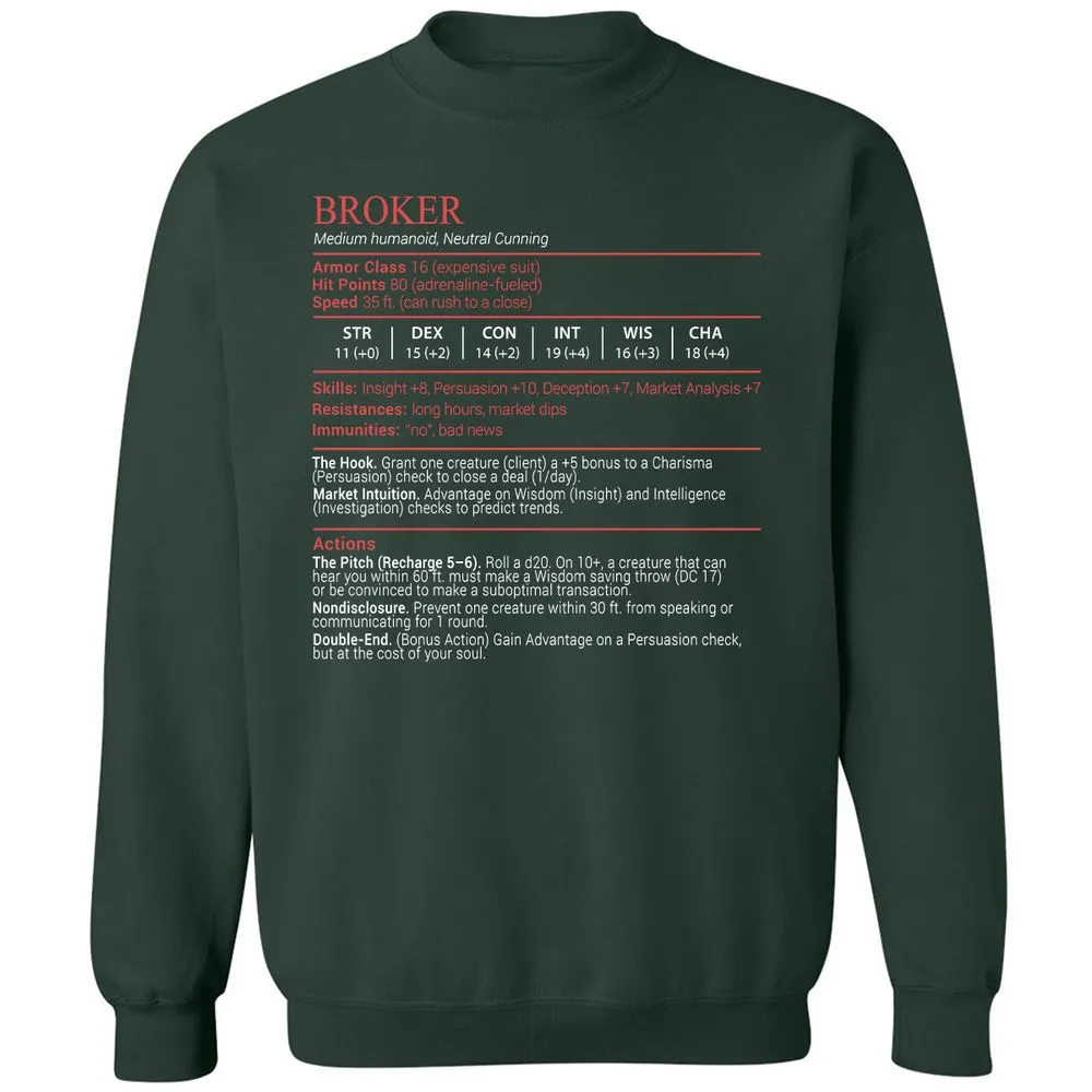 Broker Stats Block - Forest Green - 5