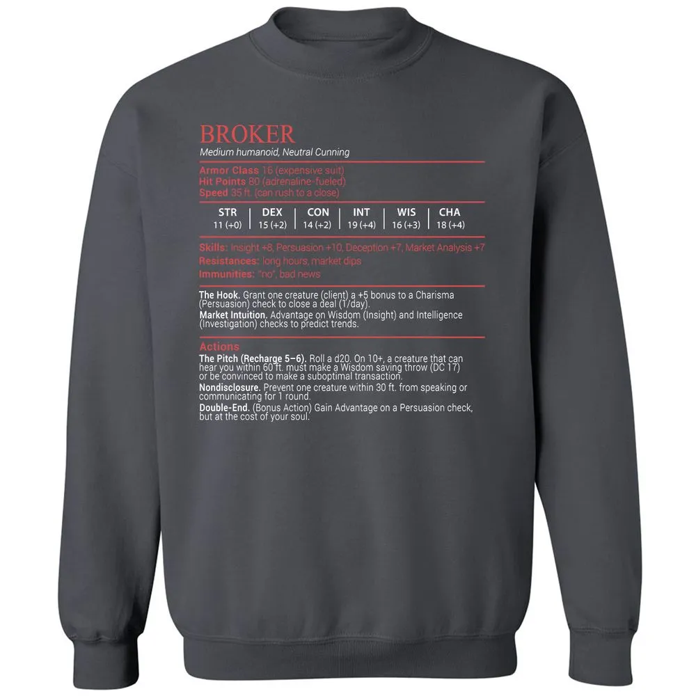 Broker Stats Block - Charcoal - 6