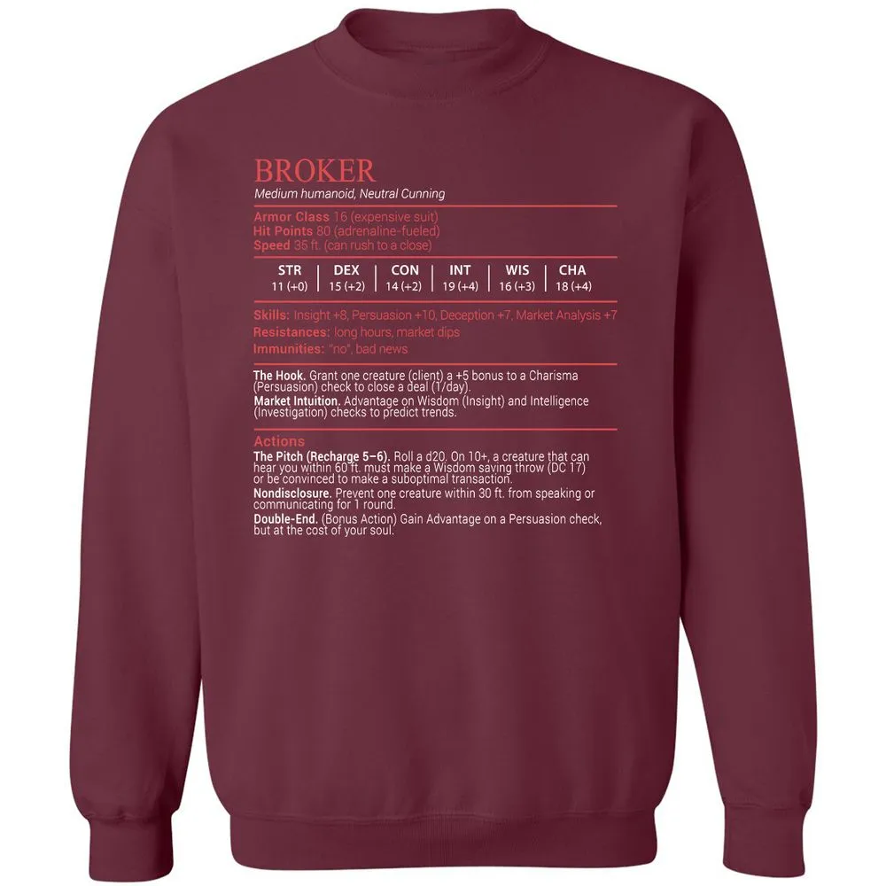 Broker Stats Block - Maroon - 8