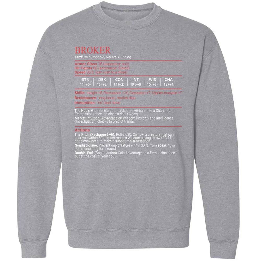 Broker Stats Block - Sport Grey - 17