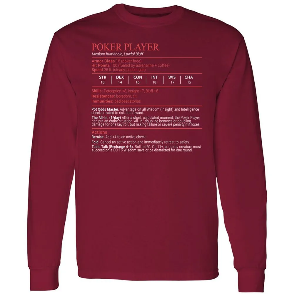 Poker Player Stats Block - Cardinal Red - 7