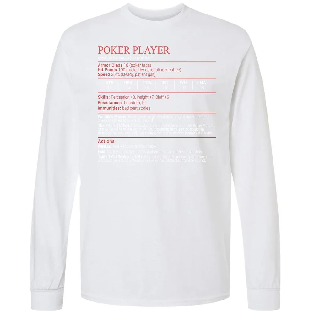Poker Player Stats Block - White - 17
