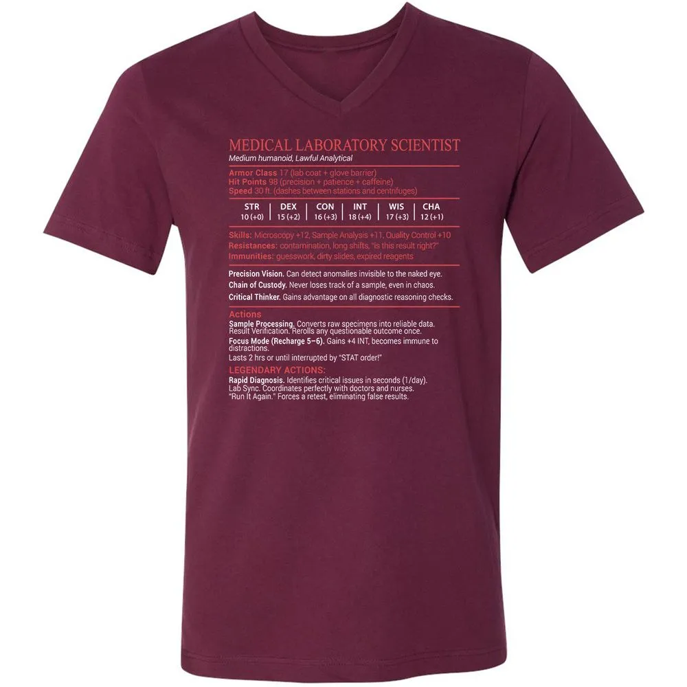 Medical Laboratory Scientist Stats Block - Maroon - 8