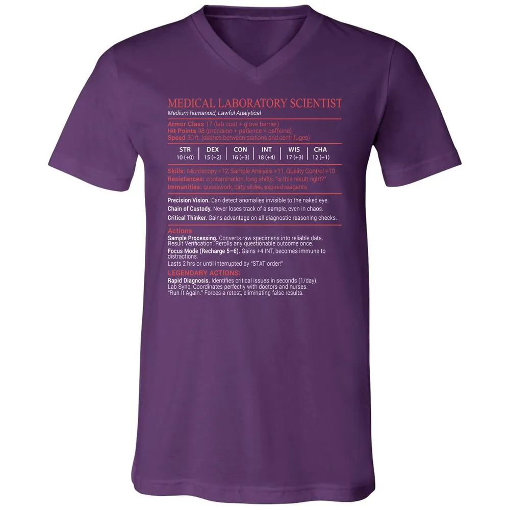 Medical Laboratory Scientist Stats Block - Team Purple - 10