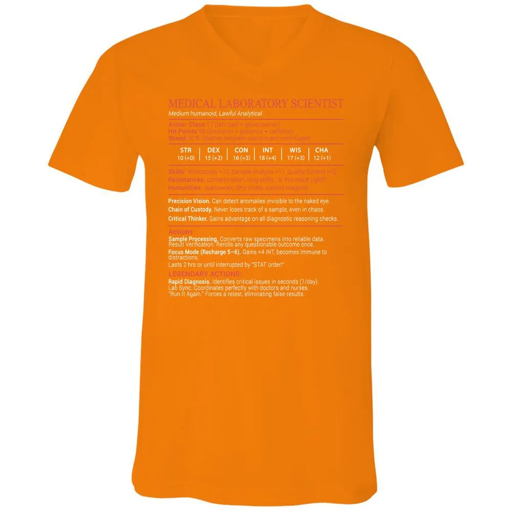 Medical Laboratory Scientist Stats Block - Orange - 12