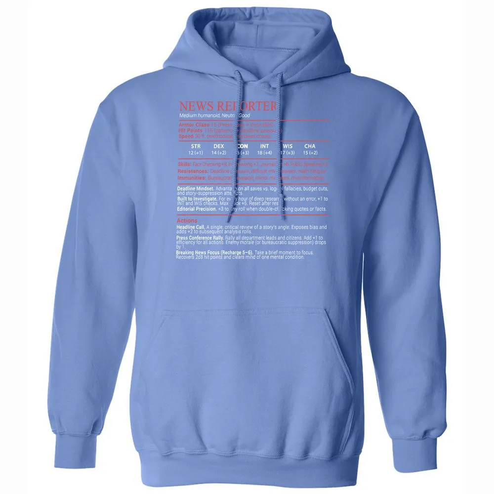 News Reporter Stats Block - Carolina Blue - 16