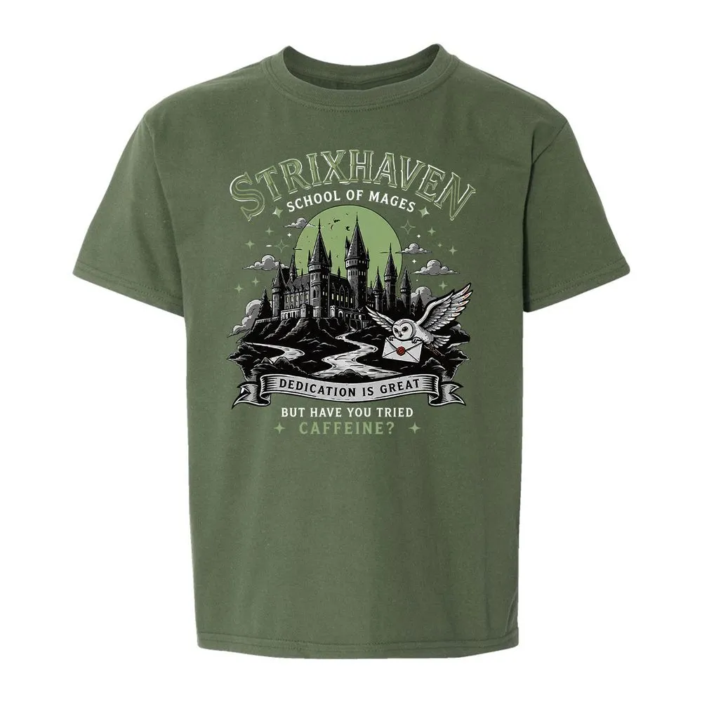 Strixhaven - School Of Mages Kids T-Shirt - Military Green - 19