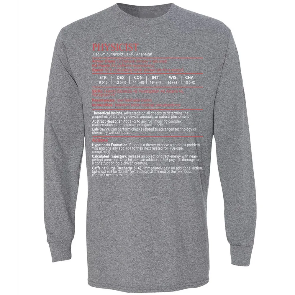Physicist Stats Block - Graphite Heather - 8