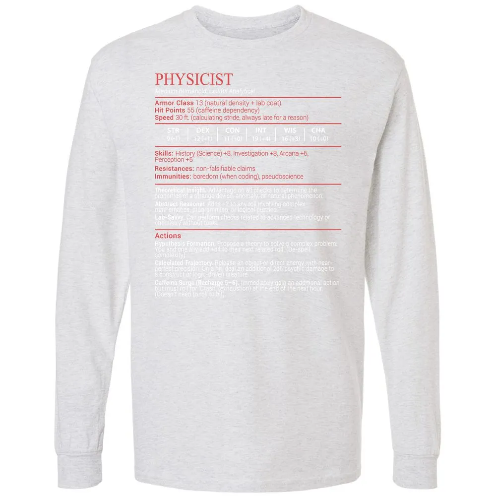Physicist Stats Block - Ash - 14