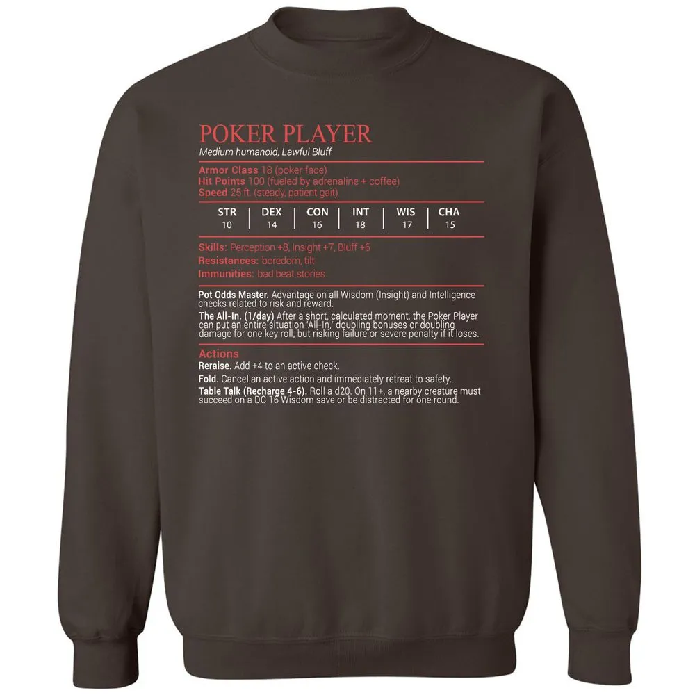 Poker Player Stats Block - Dark Chocolate - 4