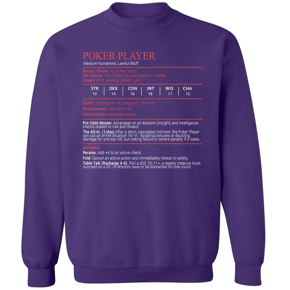 Poker Player Stats Block - Purple - 11