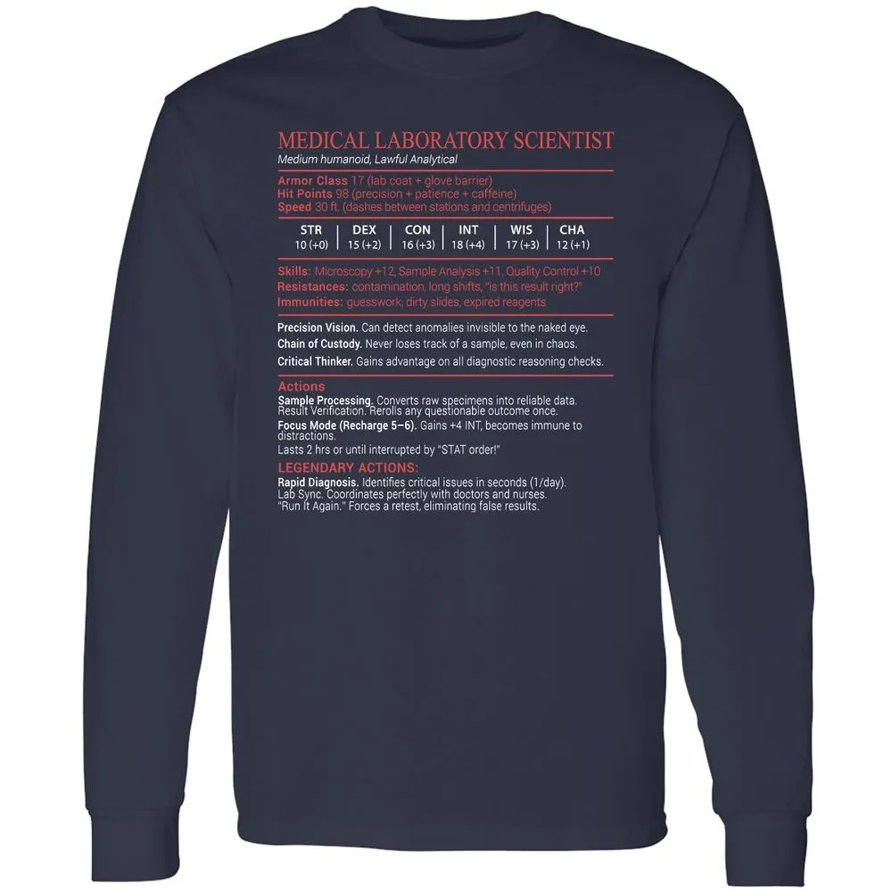 Medical Laboratory Scientist Stats Block - Navy - 2