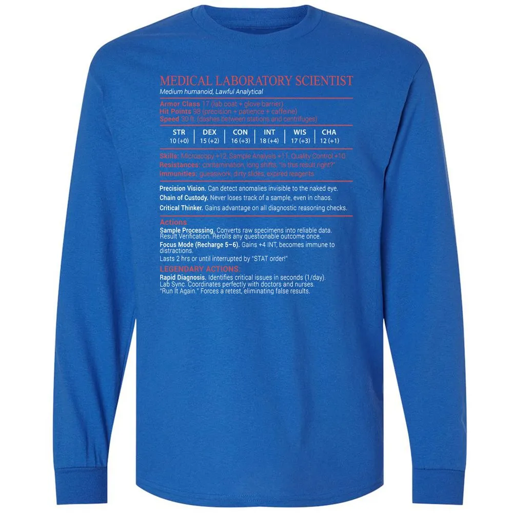Medical Laboratory Scientist Stats Block - Royal - 3