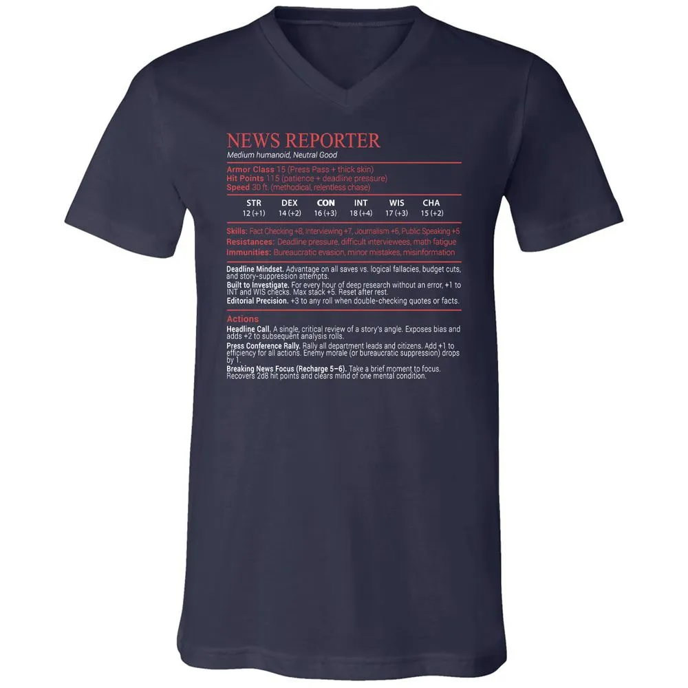 News Reporter Stats Block - Navy - 2