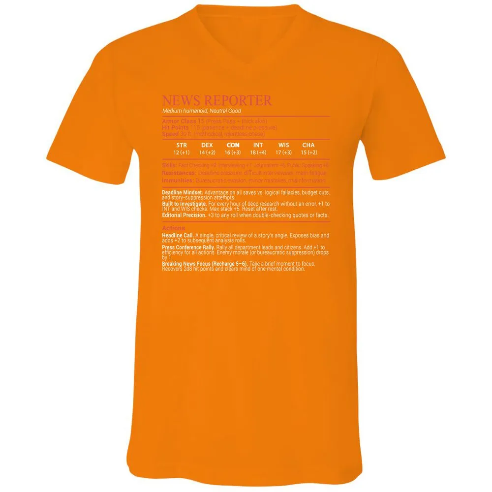 News Reporter Stats Block - Orange - 12