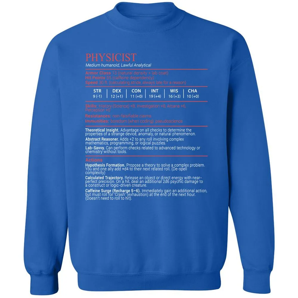 Physicist Stats Block - Royal - 3