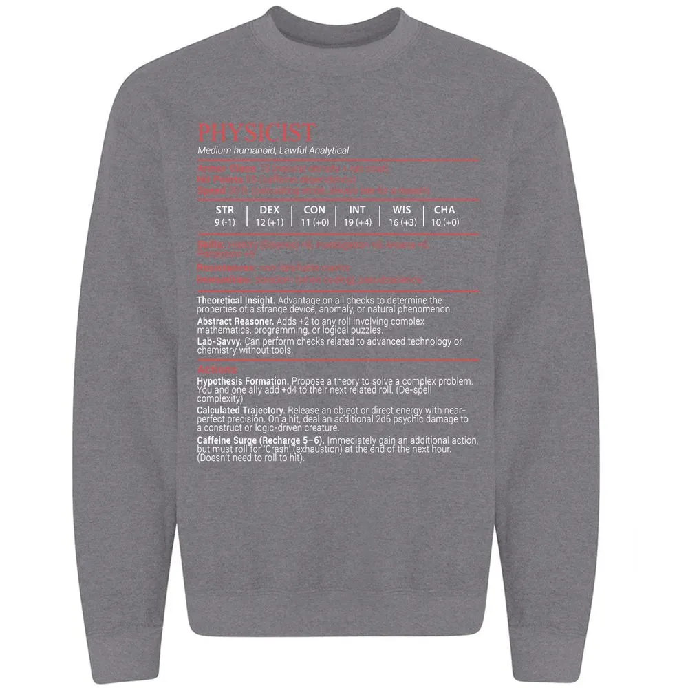 Physicist Stats Block - Graphite Heather - 7