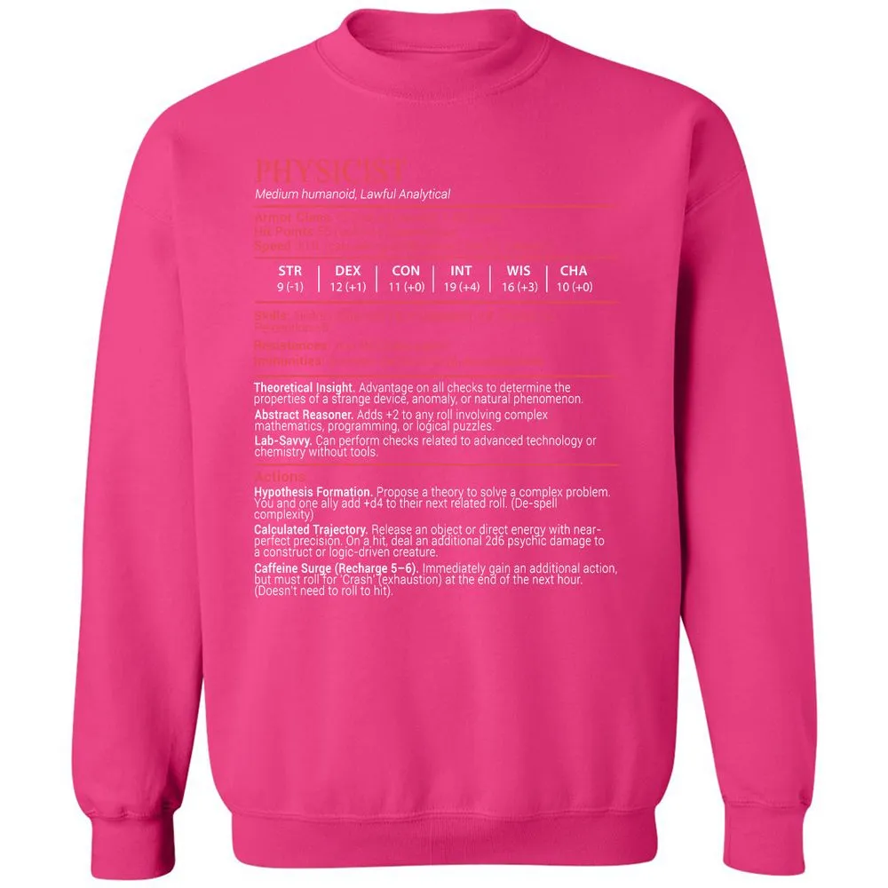 Physicist Stats Block - Heliconia - 15