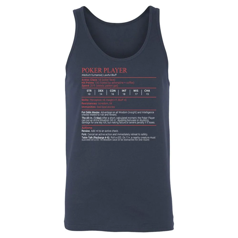 Poker Player Stats Block - Navy - 2