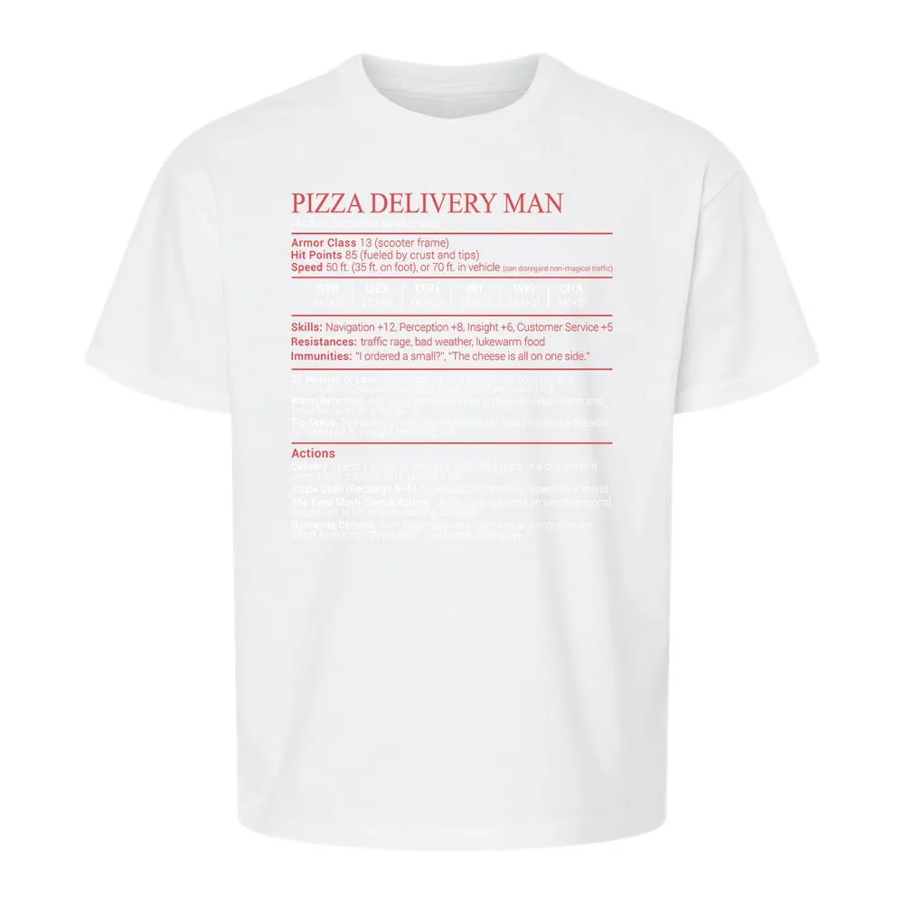 Pizza Delivery Man Stats Block - White - 5